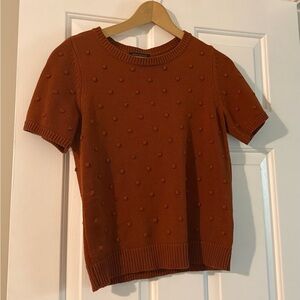 Skies Are Blue Rust Textured Knit Top